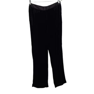 J. MacLaughlin black velvet wide legged pants Size 8